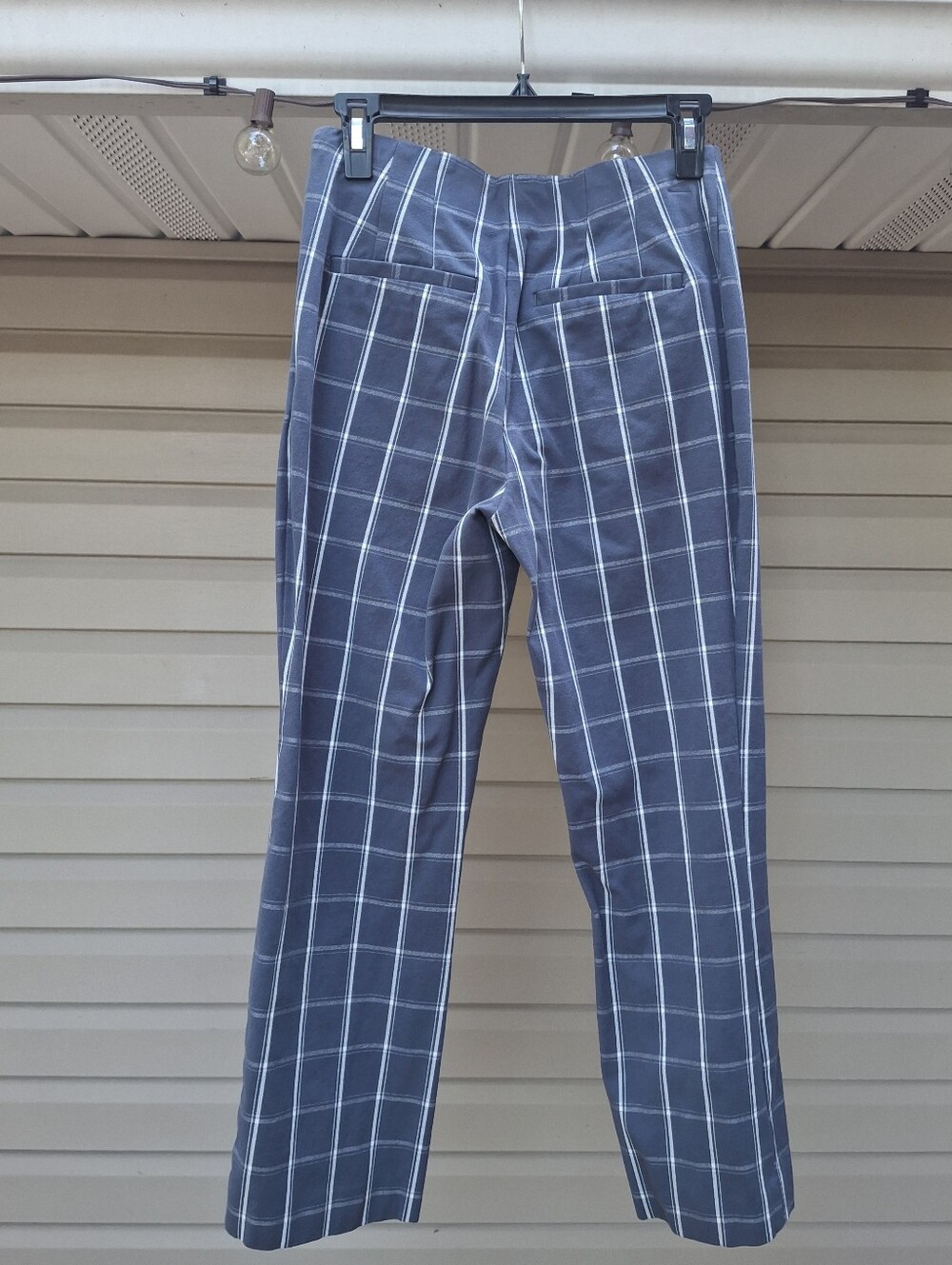 Navy & White Stripe  Plaid Ankle Paints